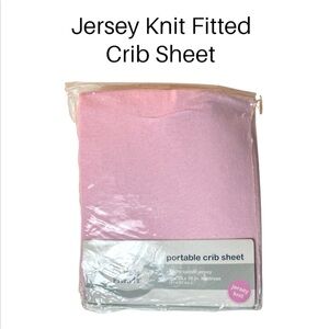 NIP Luvable Friends 100% Cotton Jersey Knit Solid Pink Fitted Crib Sheet